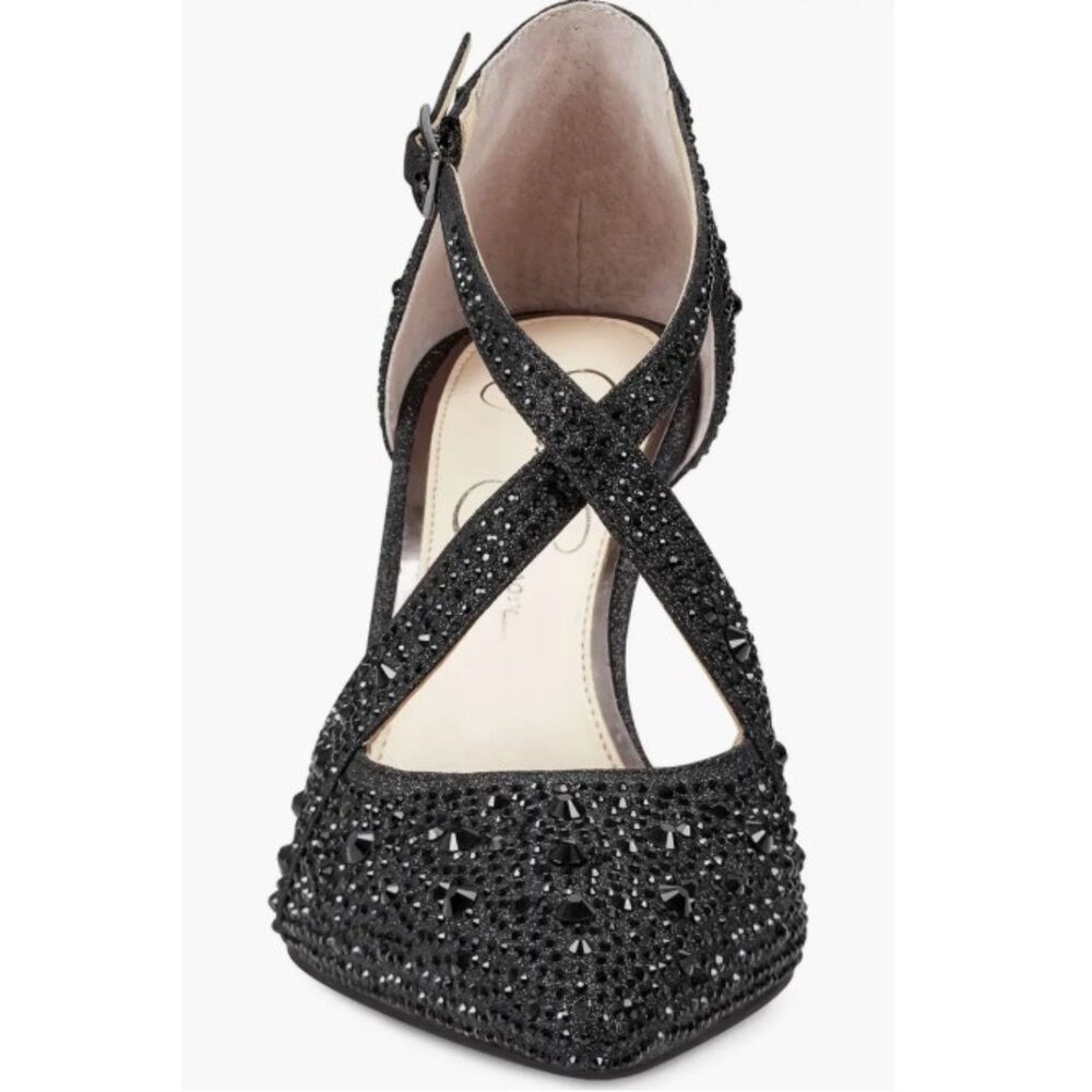 Jessica Simpson Accile Black Rhinestone Heels Size 8M – Worn Twice - Picture 3 of 10